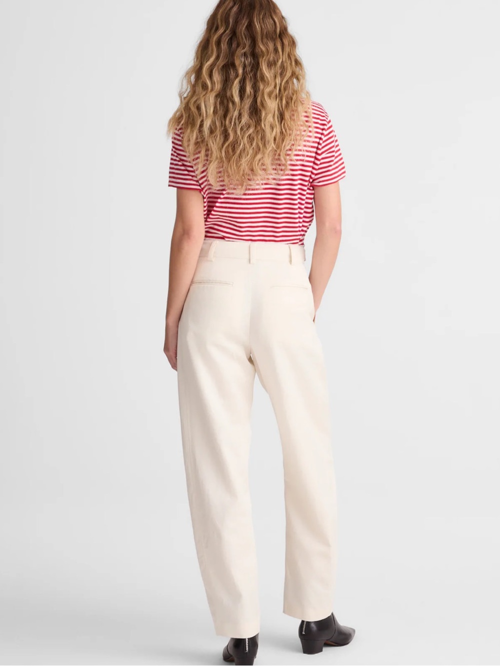 Madewell NWT The Barrel-Leg Pant in Drapey Twill Vintage Ivory Size 2 - Picture 4 of 13